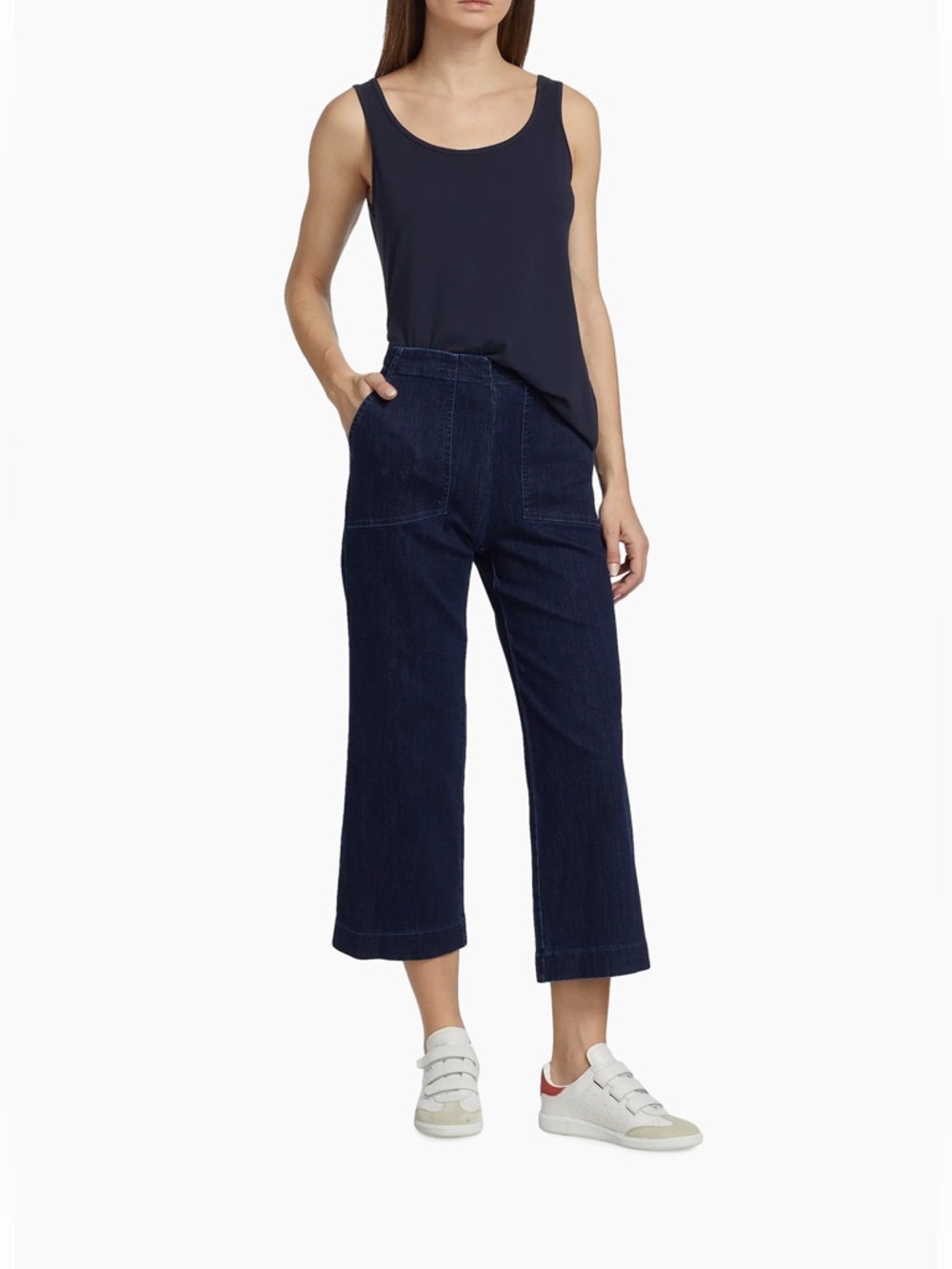 NIC+ZOE Ankle Cropped Pull-On Wide Leg Jeans